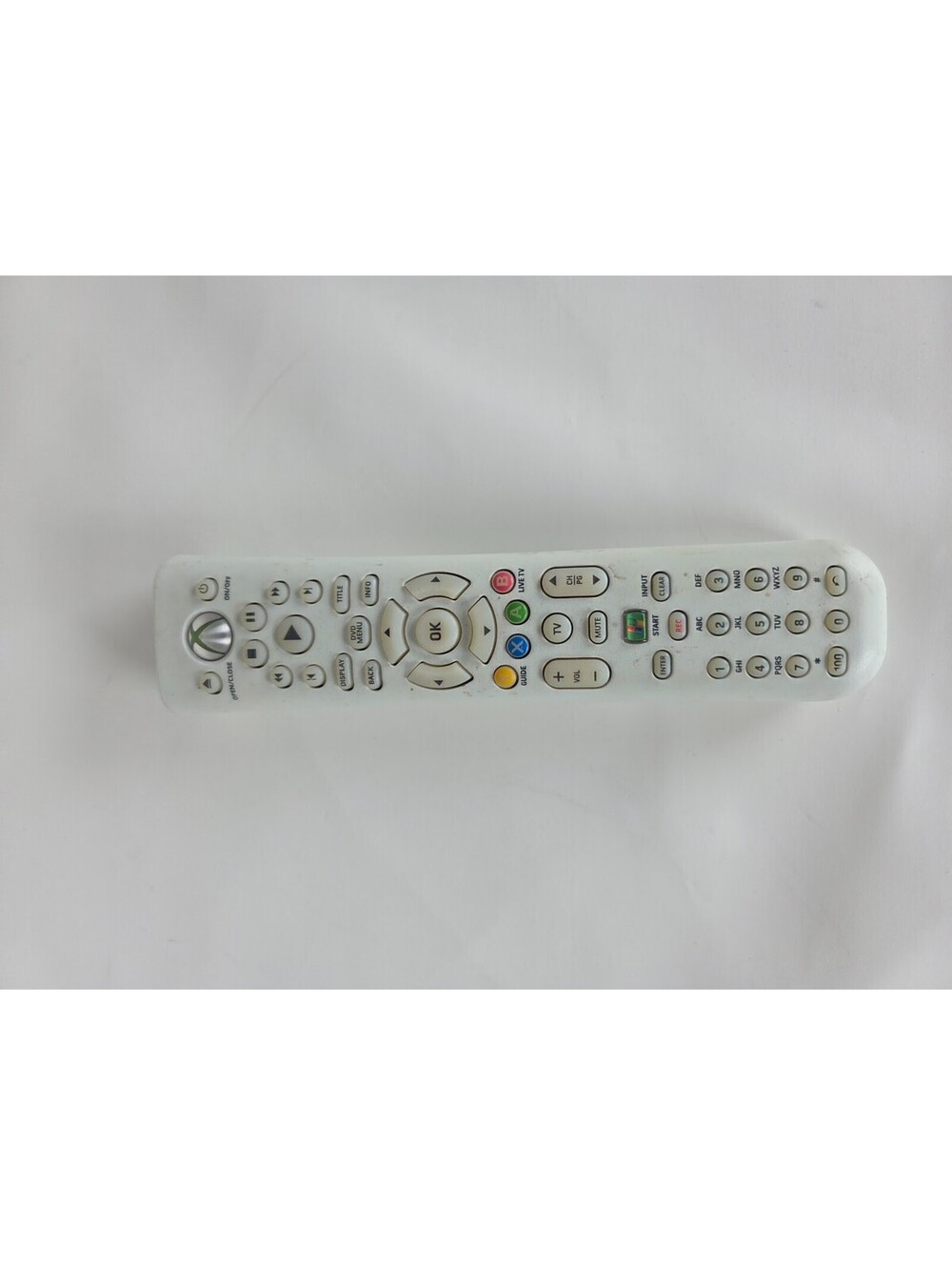 Official Xbox Universal Media Remote Control White DVD Playback TV Functions